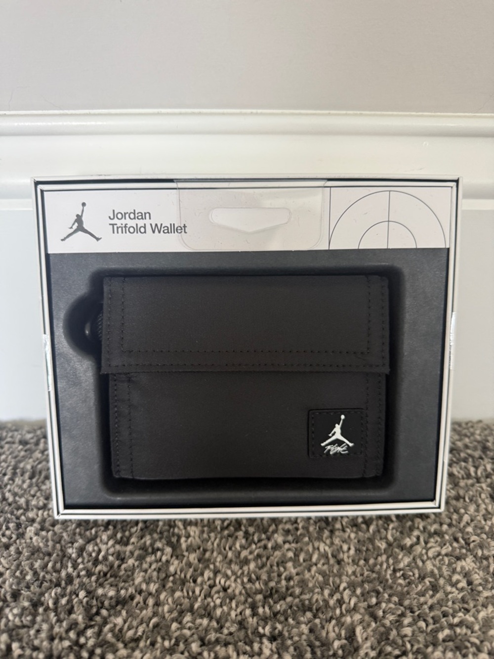 Jordan Black Trifold Wallet with Jumpman Logo
